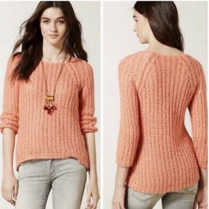 Anthropologie Knitted & Knotted Sunstitch Pullover M